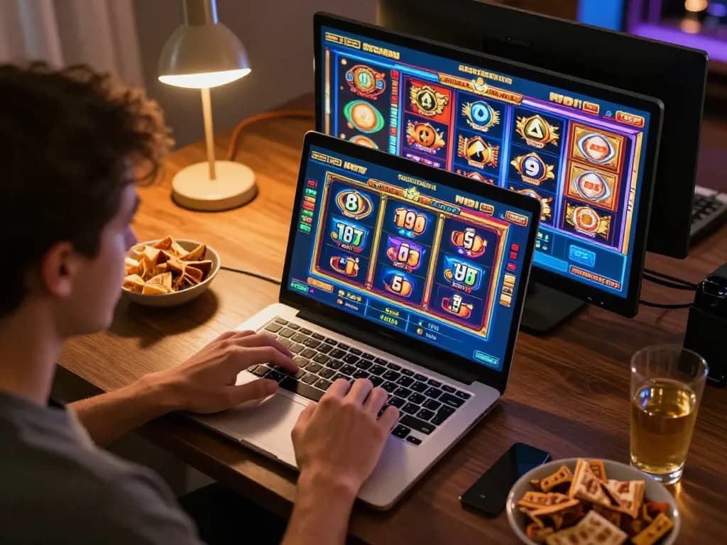 Bergabung dengan permainan slot gacor gampang menang online dari kenyamanan rumah, menunjukkan sesi permainan yang sangat mendebarkan