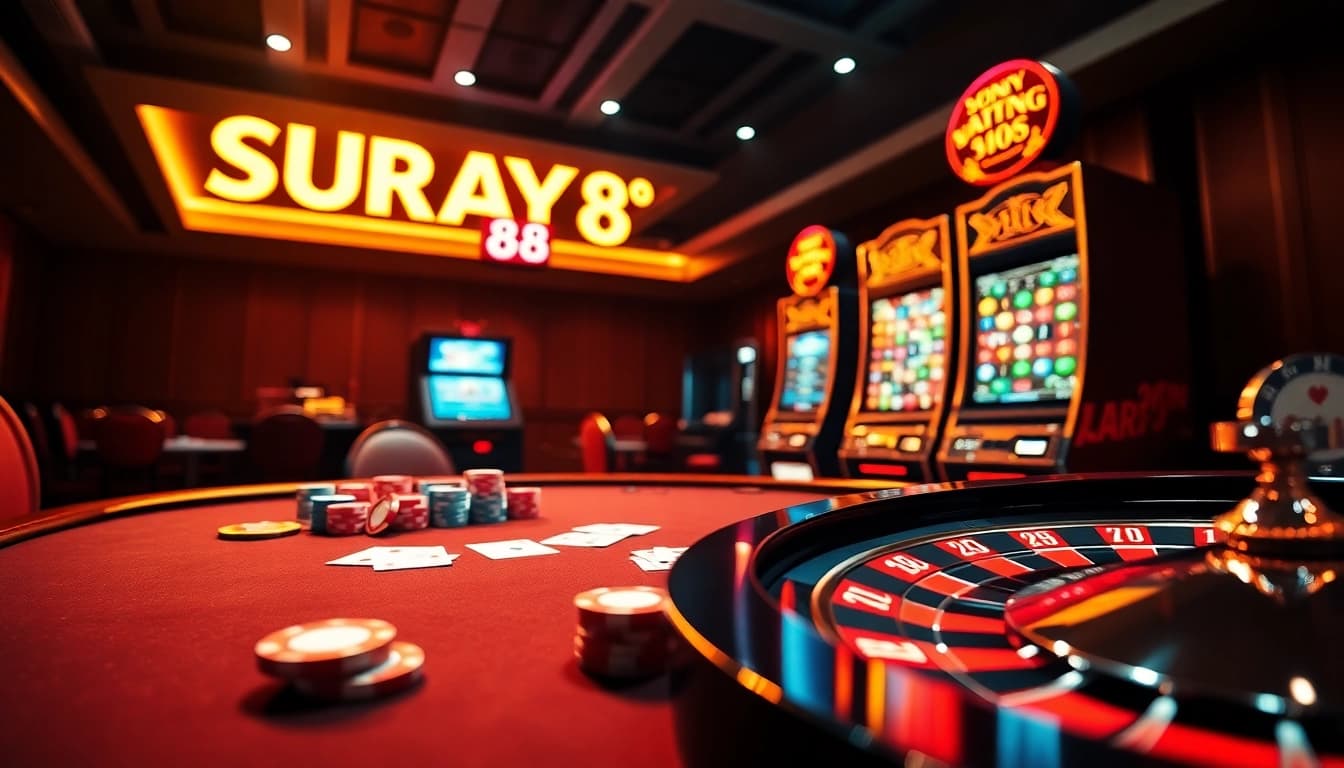 Rasakan sensasi berjudi online di SURYA 88 dengan elemen poker, roulette, dan slot yang penuh warna.
