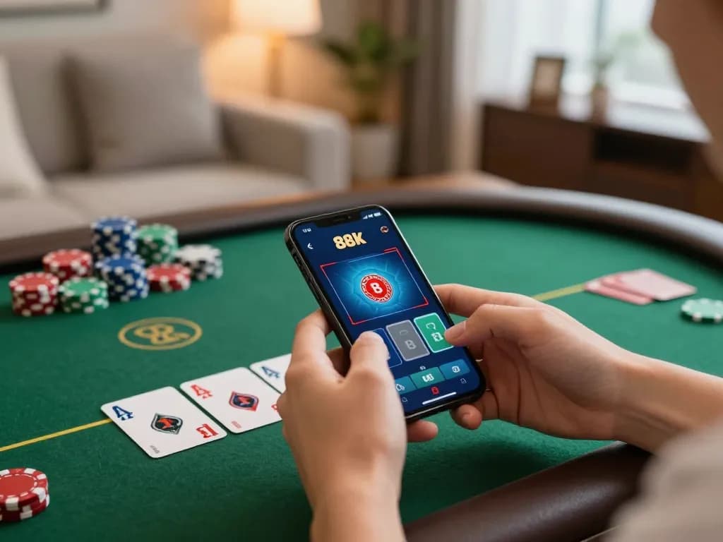 Engage with open88k on mobile for exciting poker gameplay in a cozy atmosphere.
