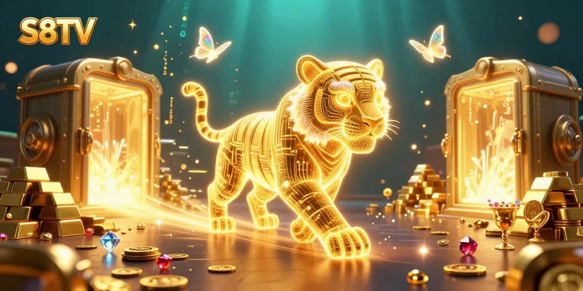S8TV offers a dynamic live casino experience with golden treasures and vibrant energy.