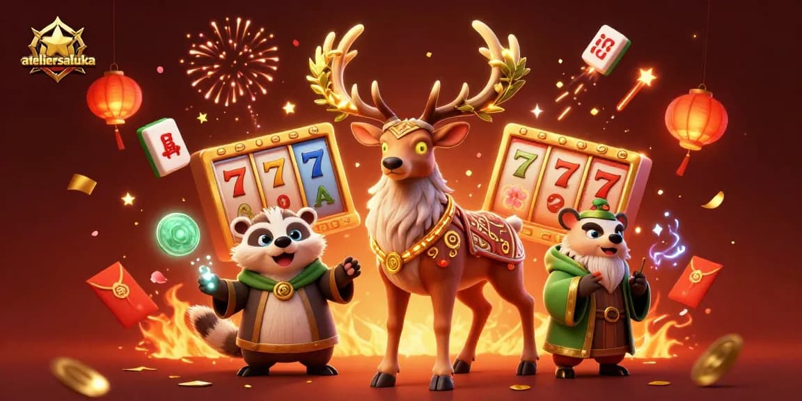 Experience thrilling gaming adventures with ateliersaluka as the druid stag guides your slot victories.