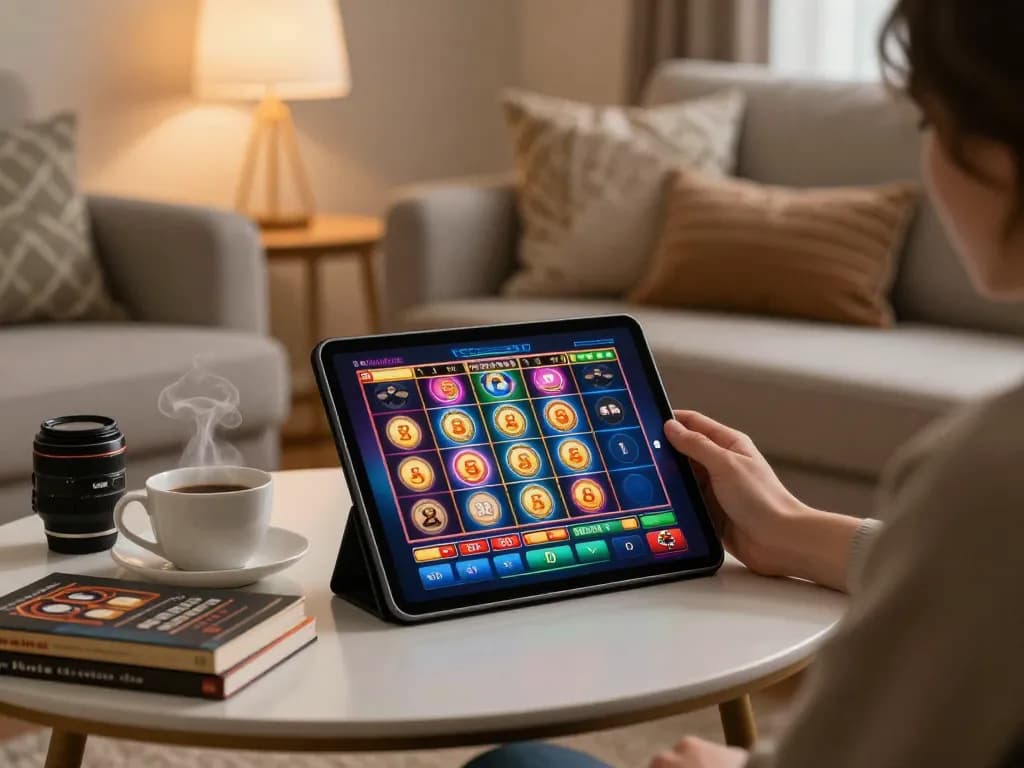 Engaging in online slot gaming with toto while enjoying a relaxing home atmosphere filled with strategic elements