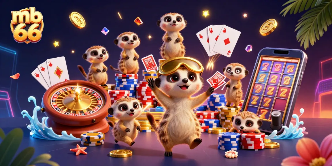 Engage with the thrilling casino world of mb 66 featuring cartoon meerkats in action.