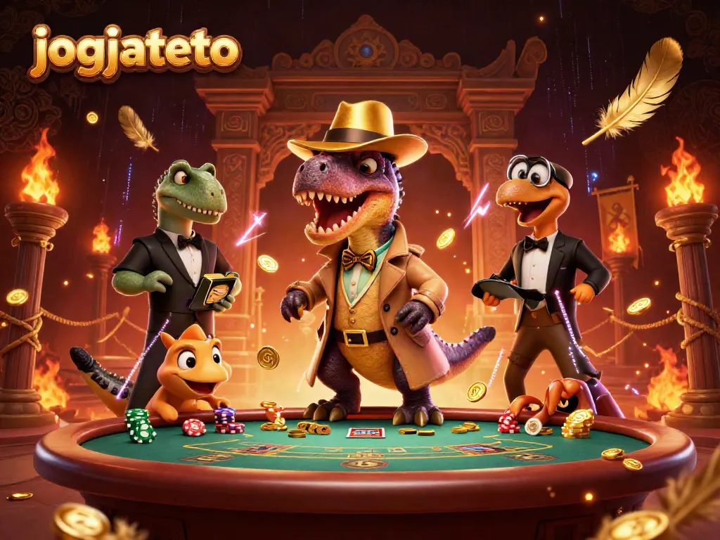 Experience strategic gaming with jogjatoto at a vibrant blackjack table with animated characters.