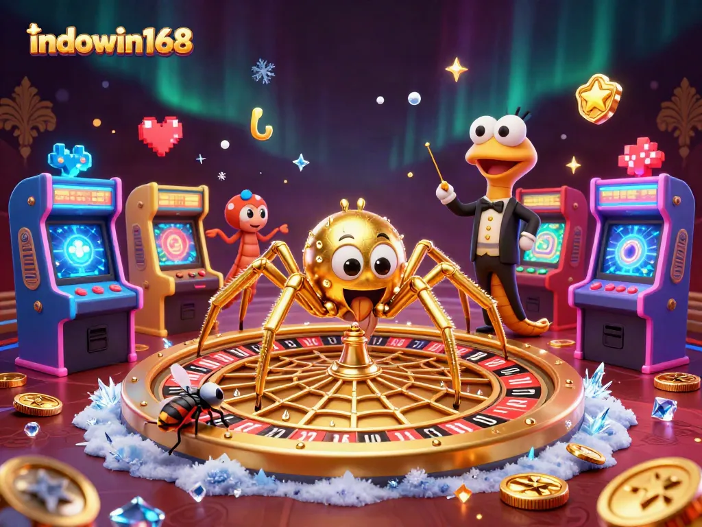 Experience the excitement of indowin168 with a lively casino scene featuring interactive characters in an engaging gambling environment.