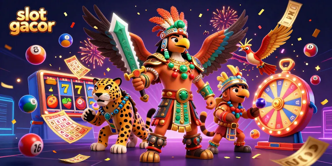 Slot gacor memperlihatkan karakter Aztec di tengah huru-hara permainan, menarik perhatian penjudi.