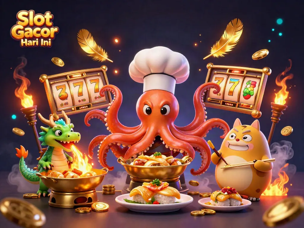 Slot Gacor Hari Ini menggabungkan mesin slot dengan karakter lucu dalam aksi masakan berapi.