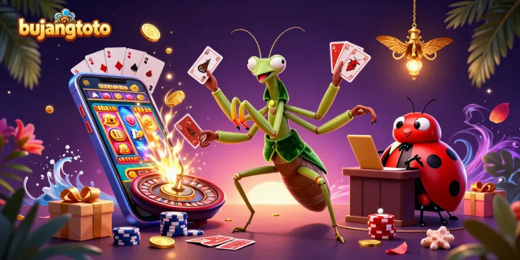 Menangkan jackpot dengan bujangtoto dalam permainan kasino yang seru dan penuh warna.