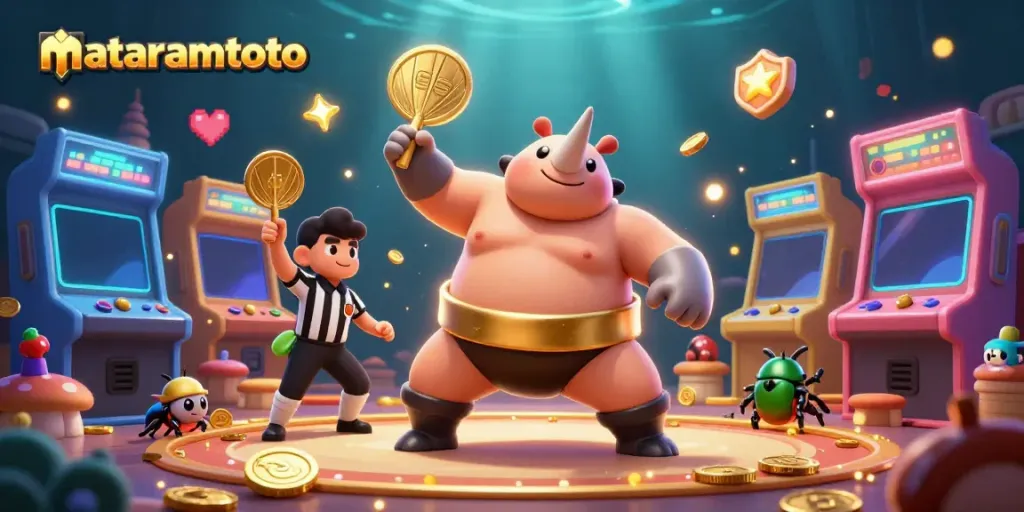 Experience exciting gameplay at mataramtoto with a dynamic scene of vibrant characters in a casino setting.