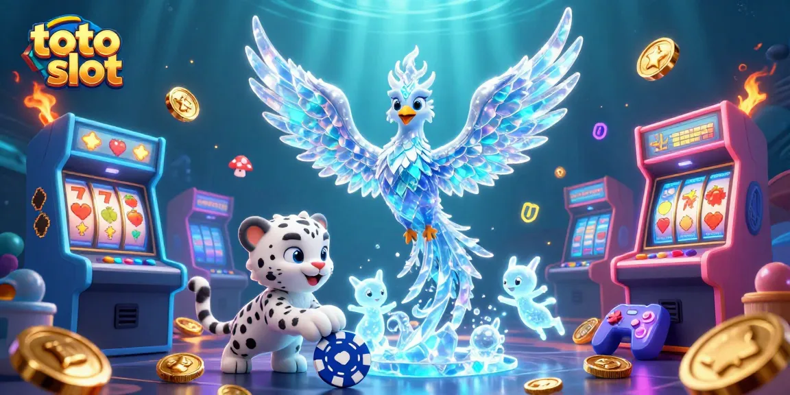 Putar toto slot dengan menarik di mesin slot lengkap dengan phoenix es dan koin emas yang menggamari layar.
