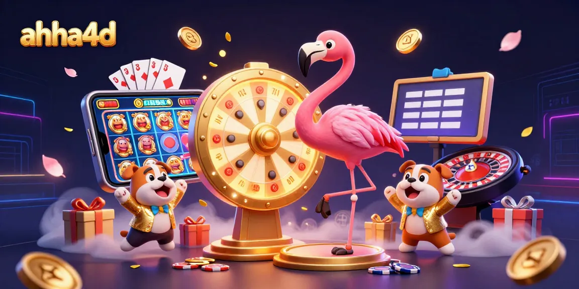 Spin the golden prize wheel at ahha4d with exciting gameplay and vibrant visuals in a cartoon scene.