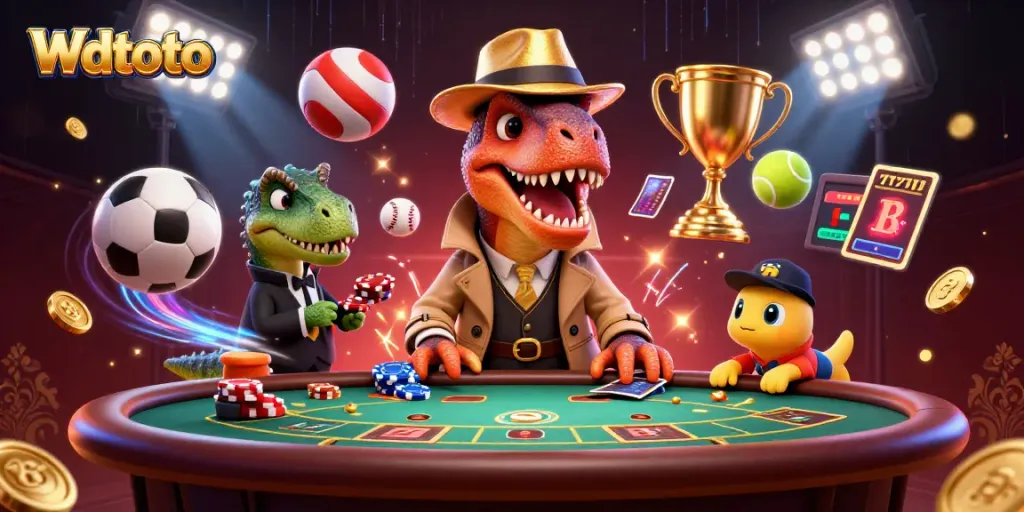 Wdtoto memperlihatkan velociraptor penghitungan kartu di meja blackjack, mencuri perhatian di kasino.