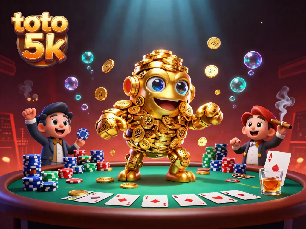 Engage with the dynamic toto 5k scene showcasing gaming elements and vibrant characters in a casino environment.