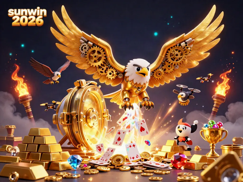 Experience thrilling gameplay with sunwin 2026 as the golden eagle darts through dazzling cards and treasures.