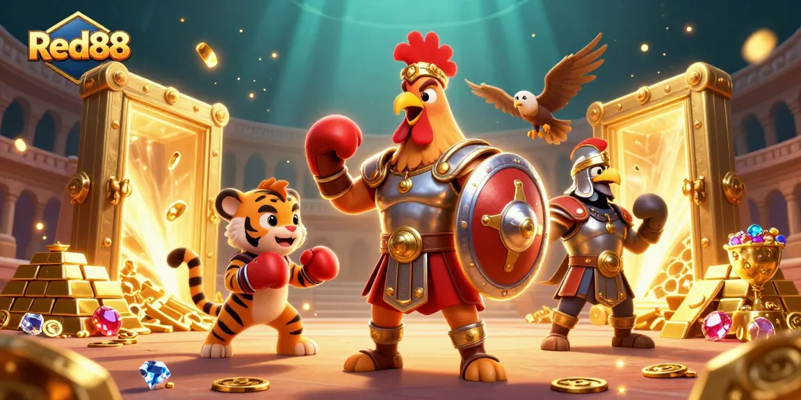 Engage with Red88 in this vibrant 3D casino scene showcasing strategic gameplay and rewarding experiences.