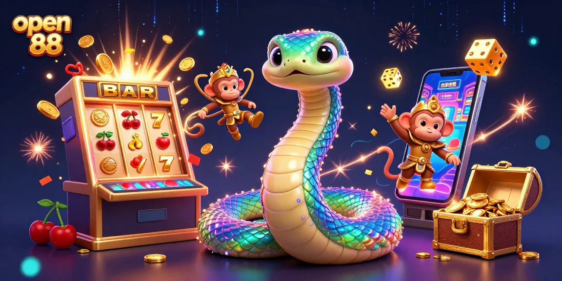 Experience thrilling gameplay with open 88 in this vibrant illustration of a magical casino.
