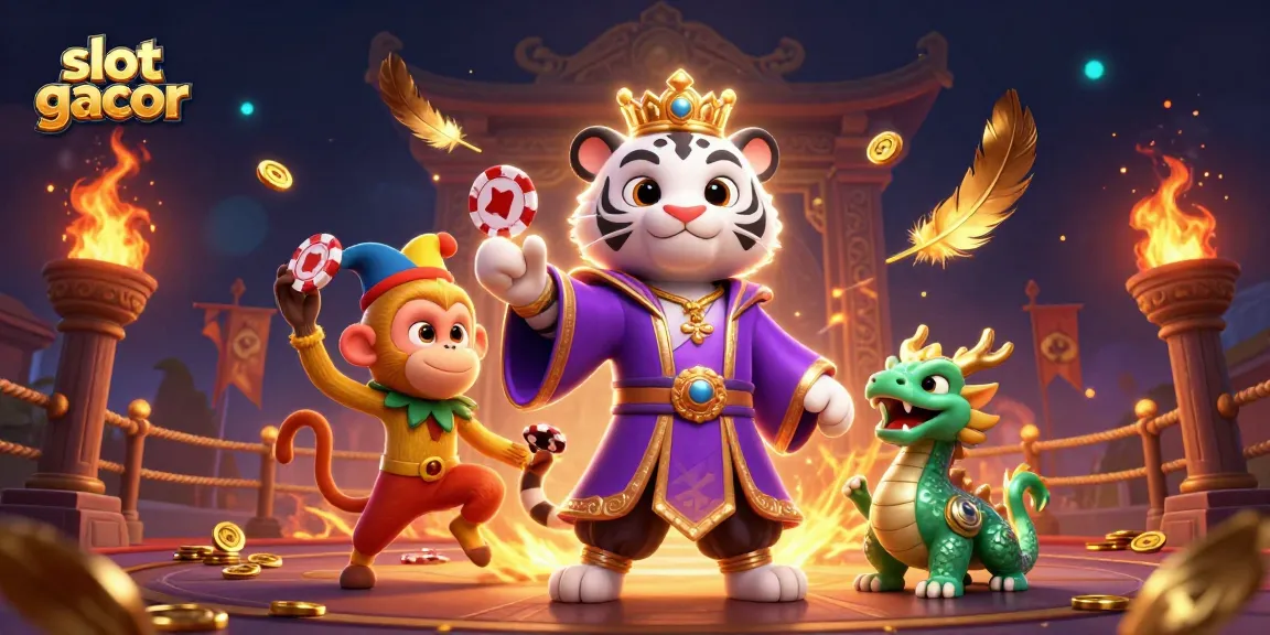 Menangkan jackpot dengan slot gacor dalam ilustrasi kasino yang memukau dan penuh warna.