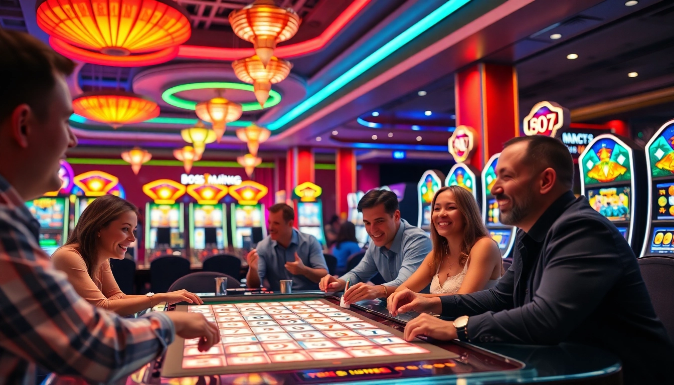 Mengguncang bossmahjong slot dengan keseruan bermain di kasino yang mewah dan cerah.