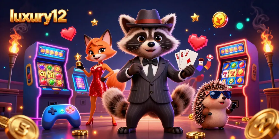 Experience the excitement of luxury12 slots with suave characters and vibrant game elements.
