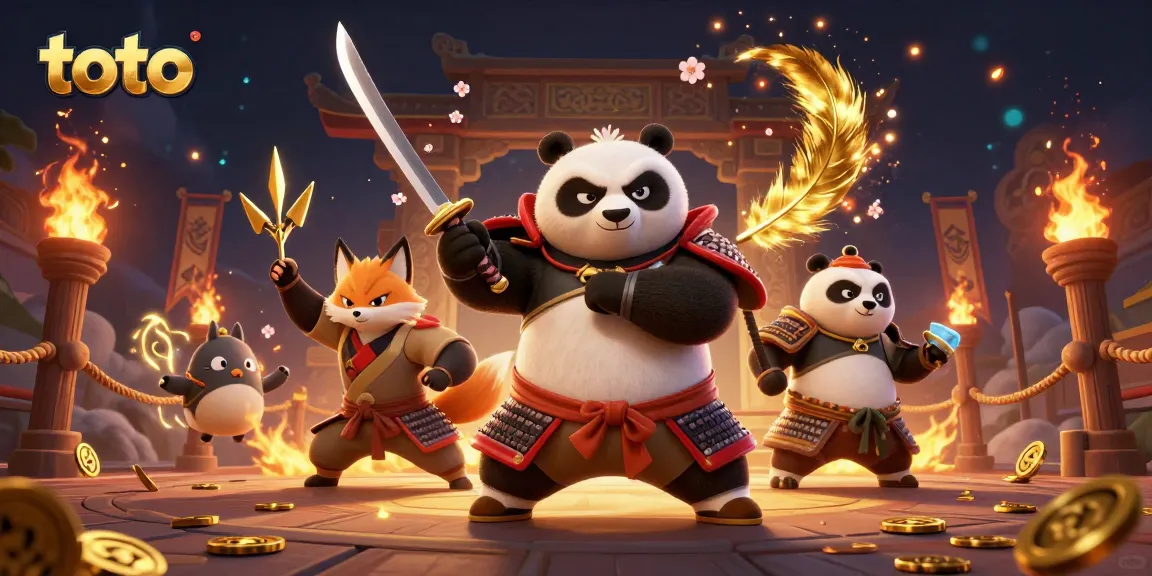 Menggandakan keseruan dengan toto di kasino, menampilkan panda samurai, rubah ninja, dan tanuki roh.