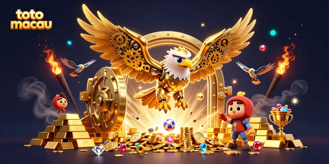Bermain toto macau dan merasakan sensasi harta karun yang megah dalam ilustrasi 3D berwarna-warni.