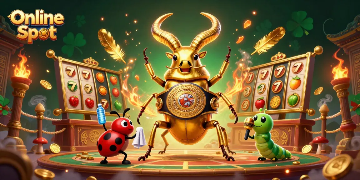 Spin to win with the thrilling Online Slot illustration showcasing a vibrant casino scene.