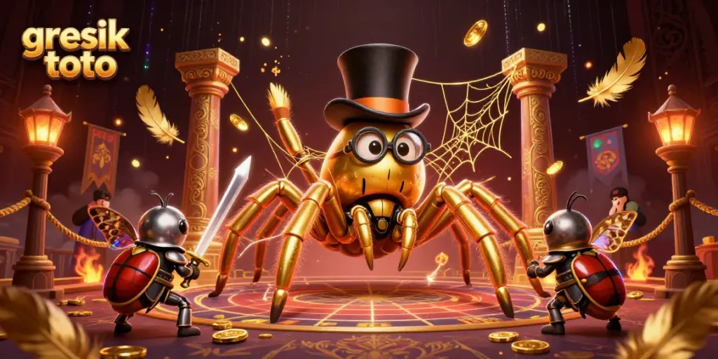 Engage with thrilling gambling adventures at gresik toto featuring cartoon characters in a vibrant casino.