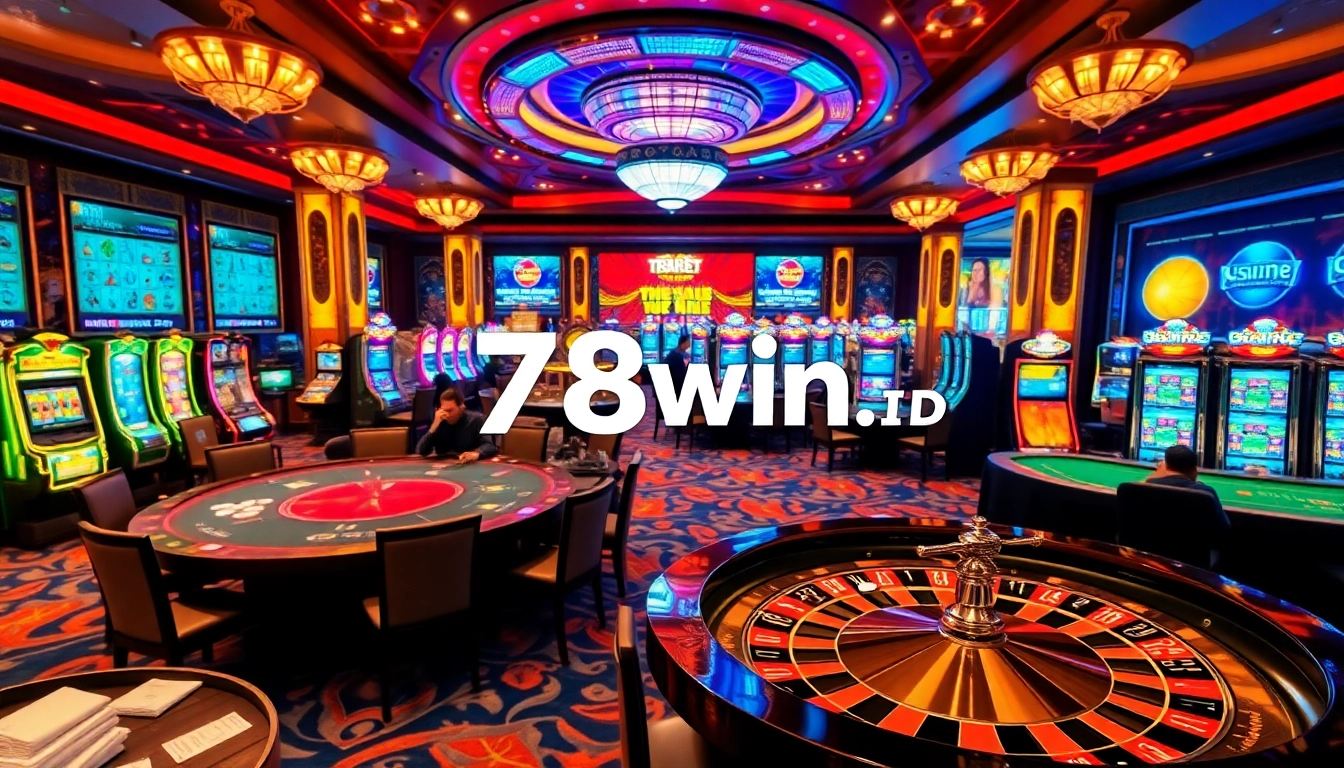 Experience thrilling gameplay at 78win.id with vibrant casino visuals and engaging betting scenes.