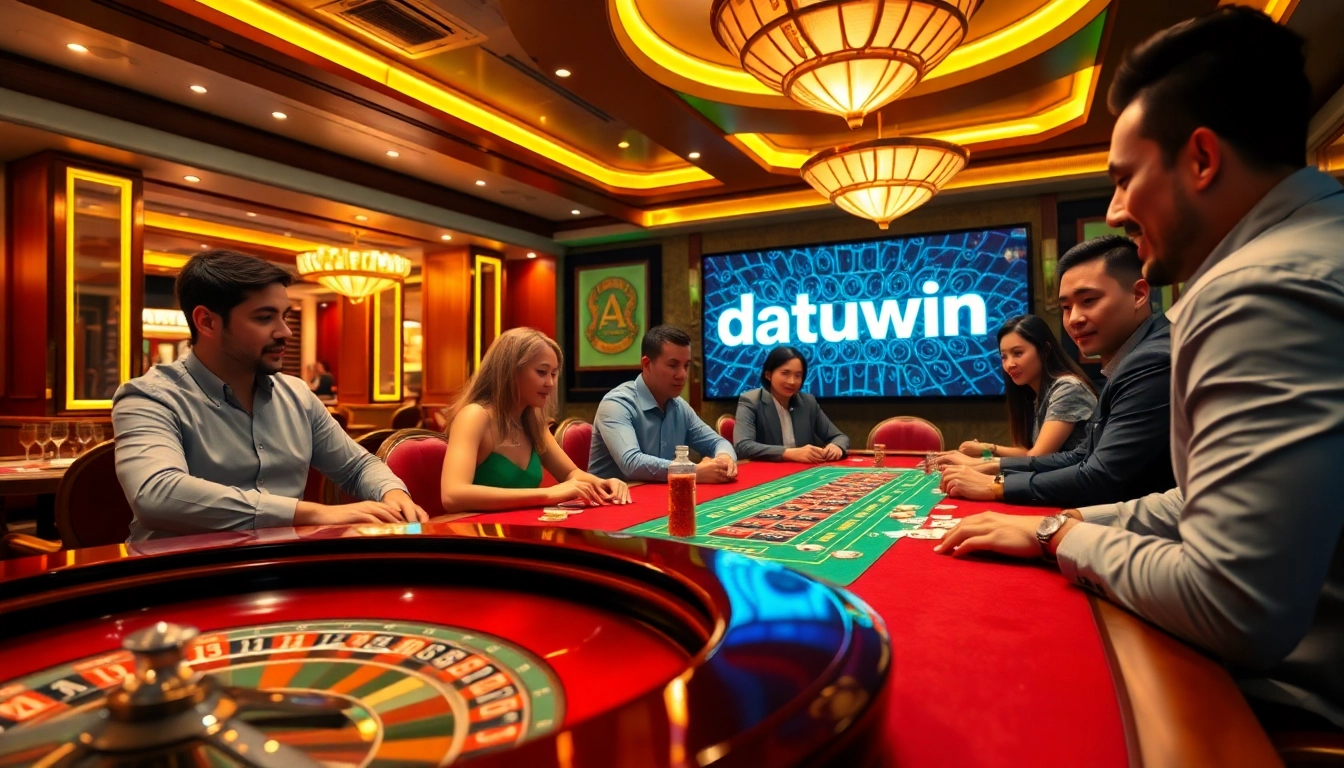 Rasakan pengalaman bermain yang mendebarkan dengan Datukwin di kasino mewah yang menampilkan roulette dan poker.
