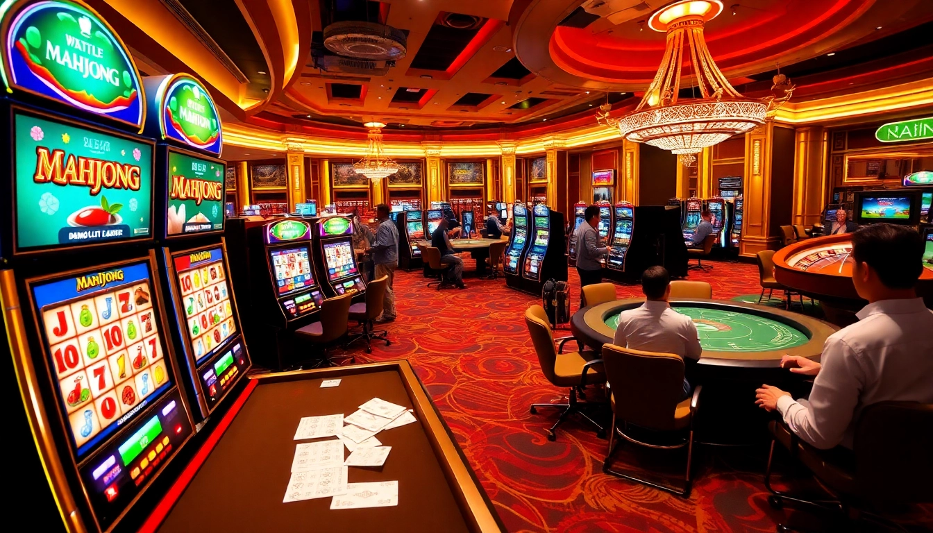 Experience the excitement of demo slots in a lively casino atmosphere filled with Mahjong and Spaceman themes.