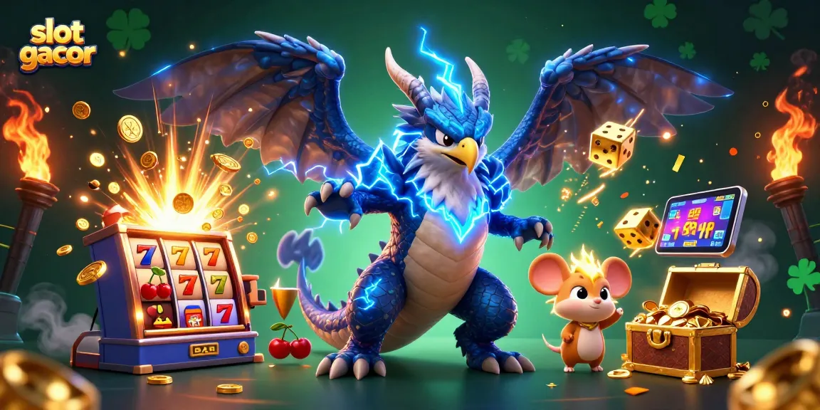 Menangkan jackpot dengan slot gacor di mesin slot 3D berwarna cerah, simbol keberuntungan, dan karakter fantastis.