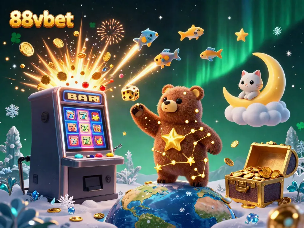 Experience the excitement of winning at 88vbet's dynamic casino with vibrant characters and game elements.