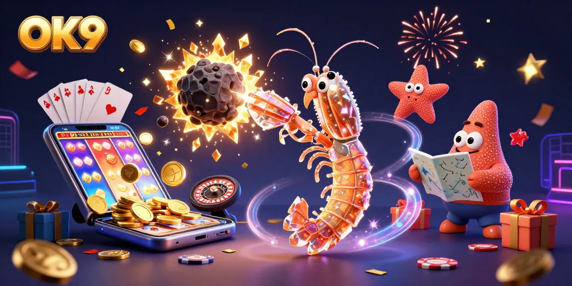 Engage with OK9 through vibrant gaming excitement and treasure-filled adventures.