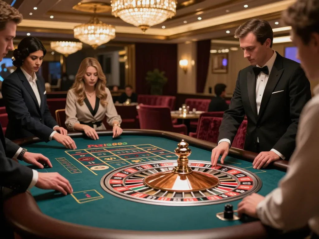 Experience the thrill of betting at Paris888 with players engaged in an exciting roulette game.