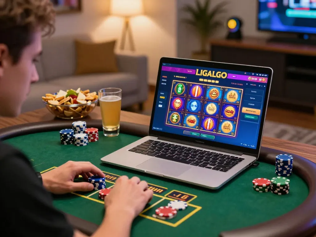 LIGALGO online gaming platform showcasing vibrant slot options in an engaging setup