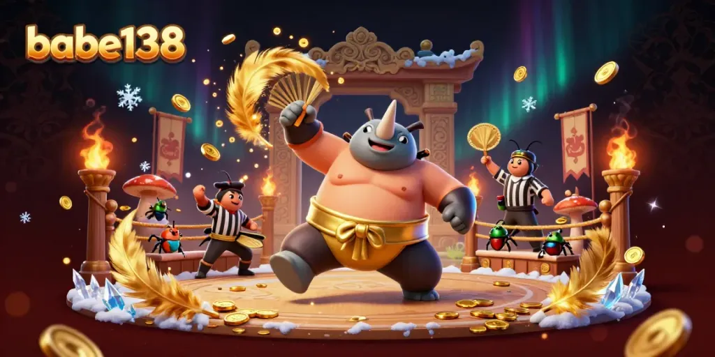 Slot gacor babe138 dengan kejuaraan badak sumo mengeluarkan koin emas di arena taruhan.