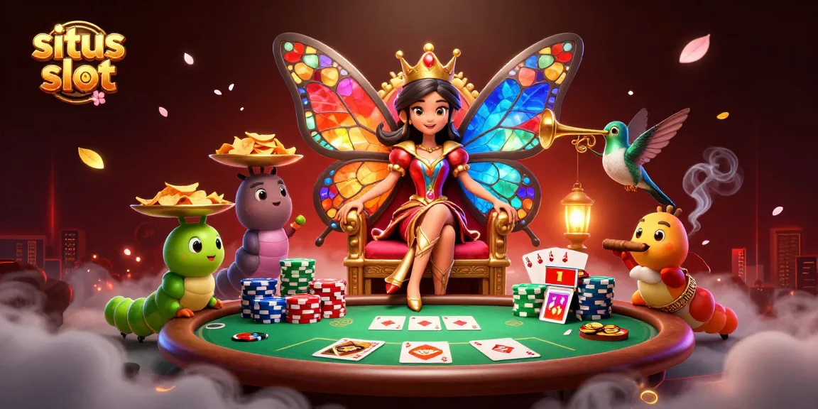 Menangkan permainan di situs slot terkemuka dengan ilustrasi visual menarik yang menggambarkan suasana kasino.
