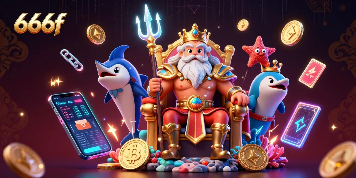 Experience the thrill of gaming at 666f with Neptune, crypto coins, and vibrant casino elements.