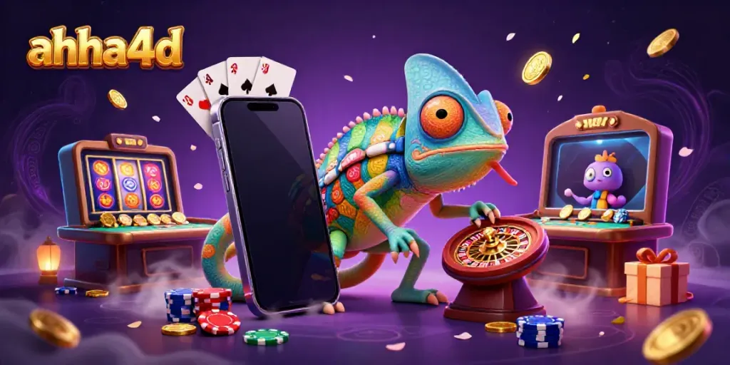 Bermain di AHHA4D dengan chameleon pemilik kasino besar yang mengincar koin emas dan permainan lotere seru.