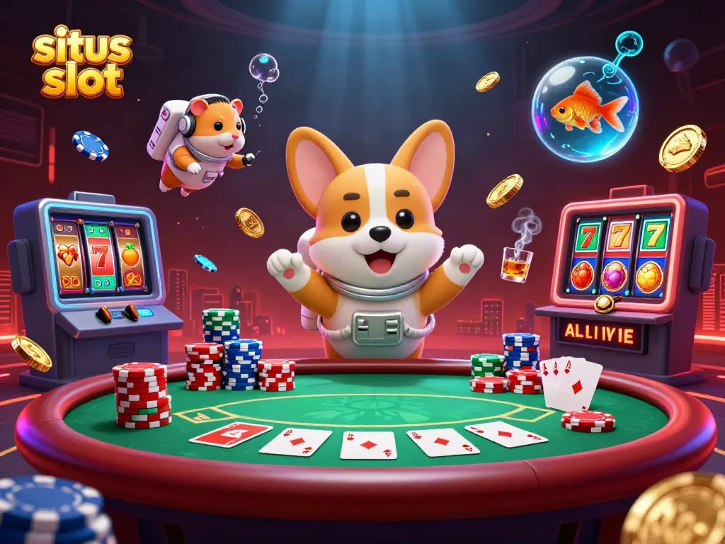 Menggali situs slot dan meraih jackpot besar dengan ilustrasi kasino luar angkasa yang menarik.