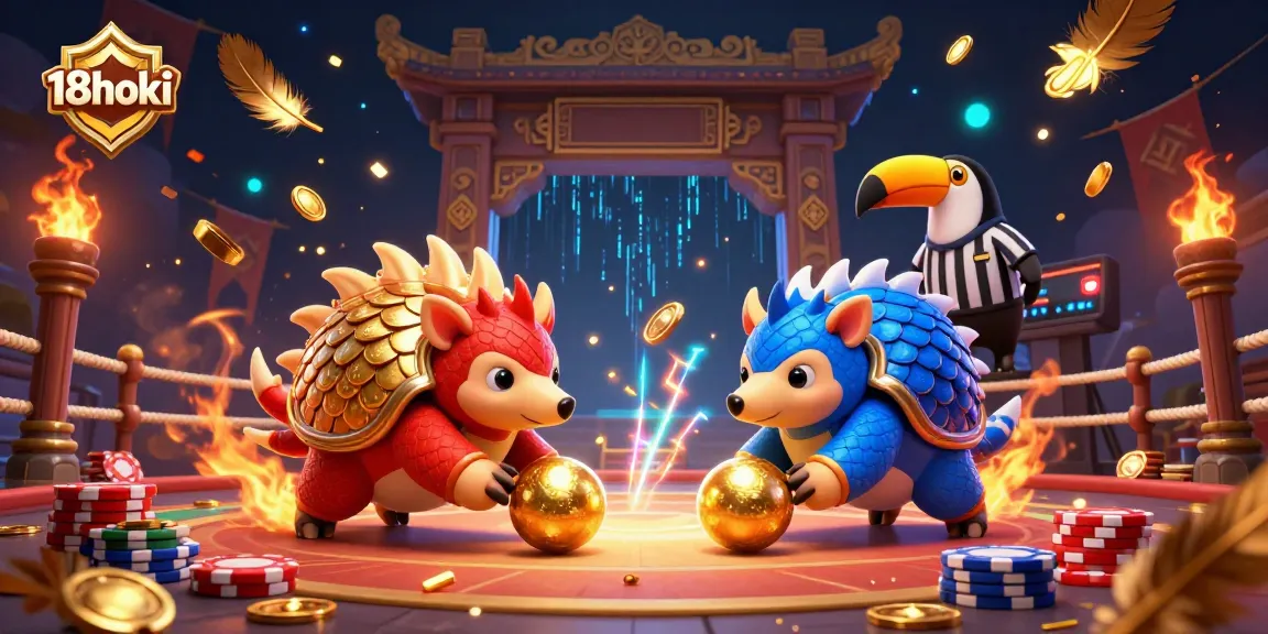 Engage in thrilling bets at 18hoki with rival pangolins bowling through poker chips for big wins.