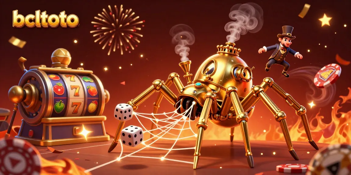 Memenangkan permainan bcltoto dengan atmosfer slot yang meriah dan karakter unik dalam ilustrasi 3D