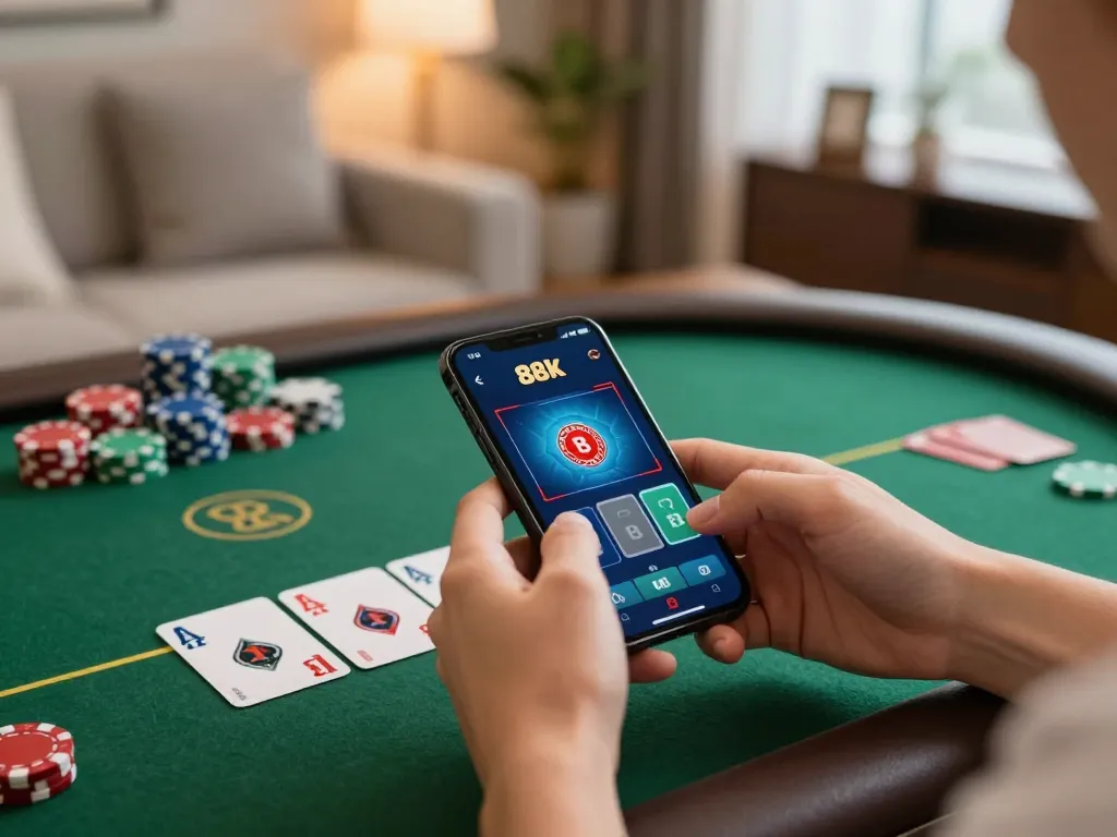 Engage with open88k on mobile for exciting poker gameplay in a cozy atmosphere.