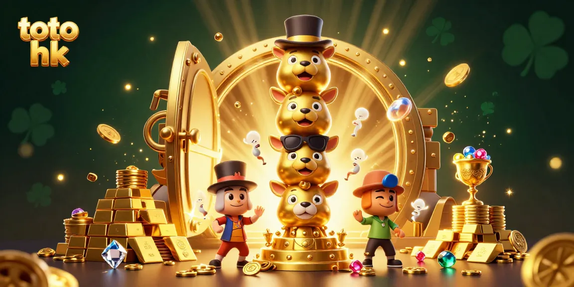 Menangkan permainan toto hk dengan slot emas yang mempesona dan karakter menari di sekitar!