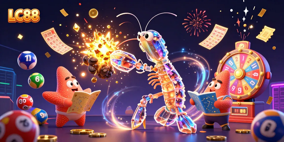 Experience thrilling jackpot wins at LC88 with vibrant illustrations of galactic elements and casino excitement.