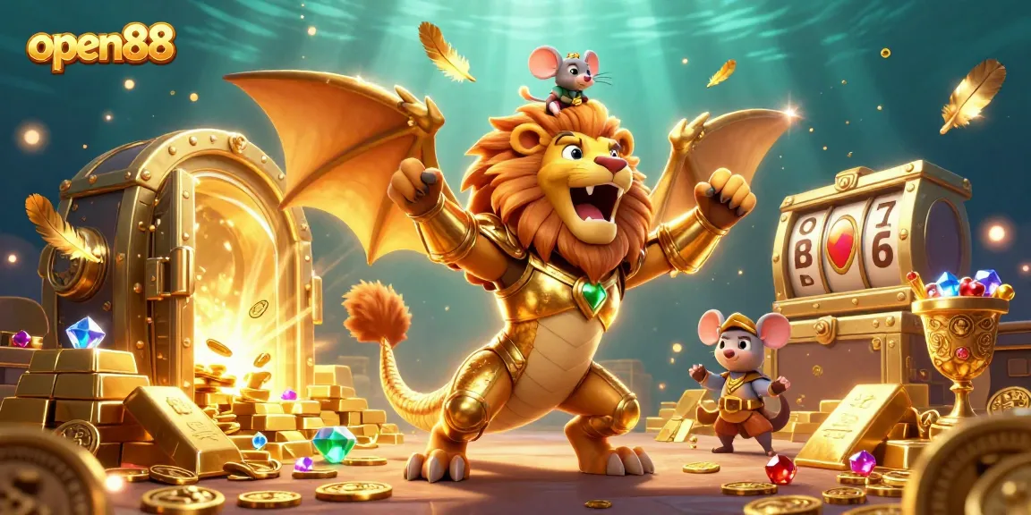 open88 offers a thrilling casino experience with dynamic gaming elements and vibrant action scene