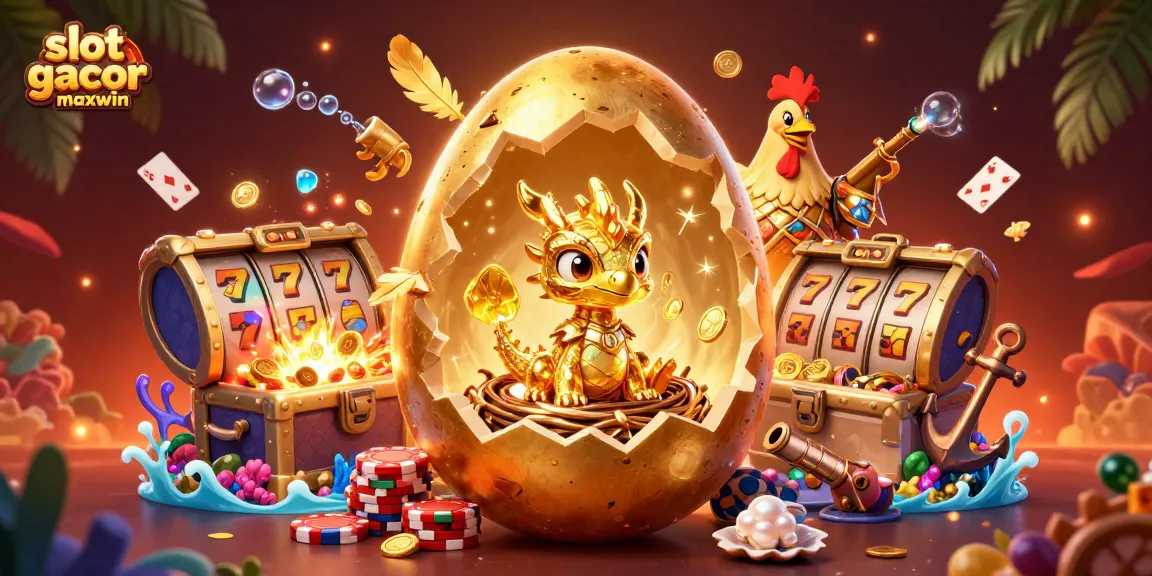 Experience the thrill of slot gacor maxwin with golden treasures and a winning dragon in action.