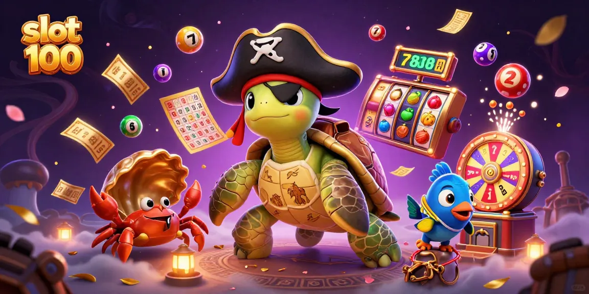 Slot bet 100, strategi menang dengan karakter kartun unik dan simbol slot bertema.
