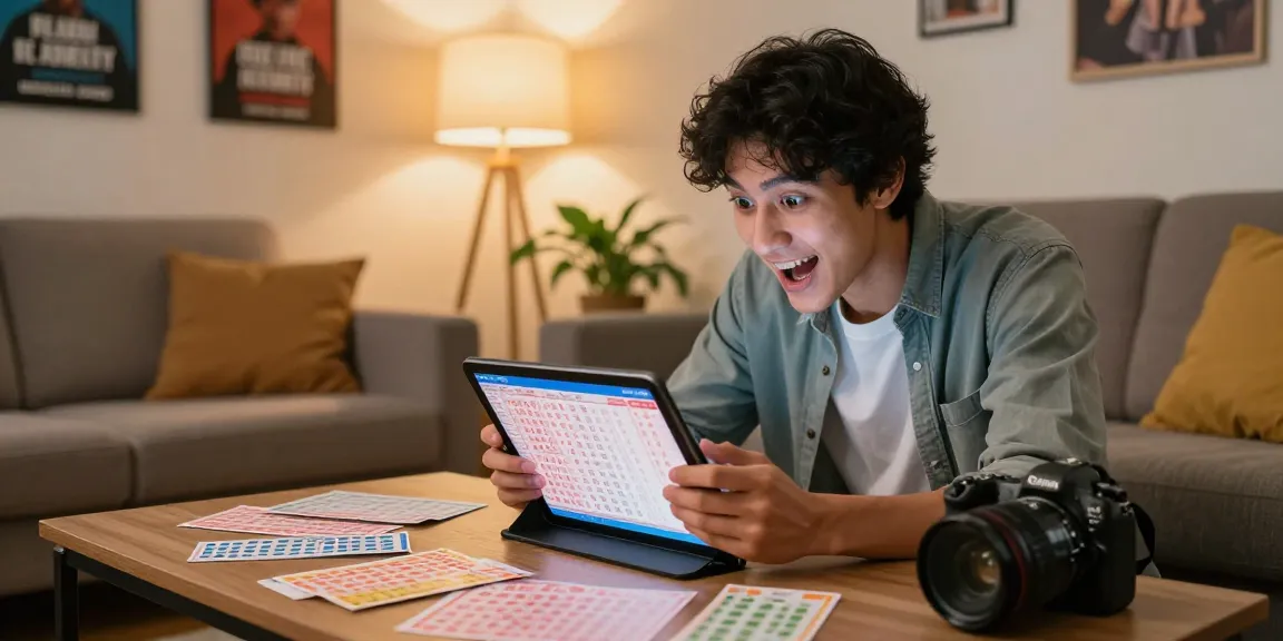 Pengguna raja togel sabar menunggu hasil undian sambil melihat tiket dan aplikasi di tablet.